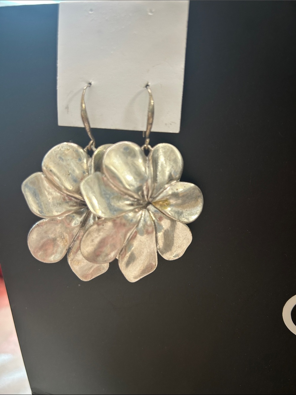 Robert Lee Morris Silver Floral Drop Earrings